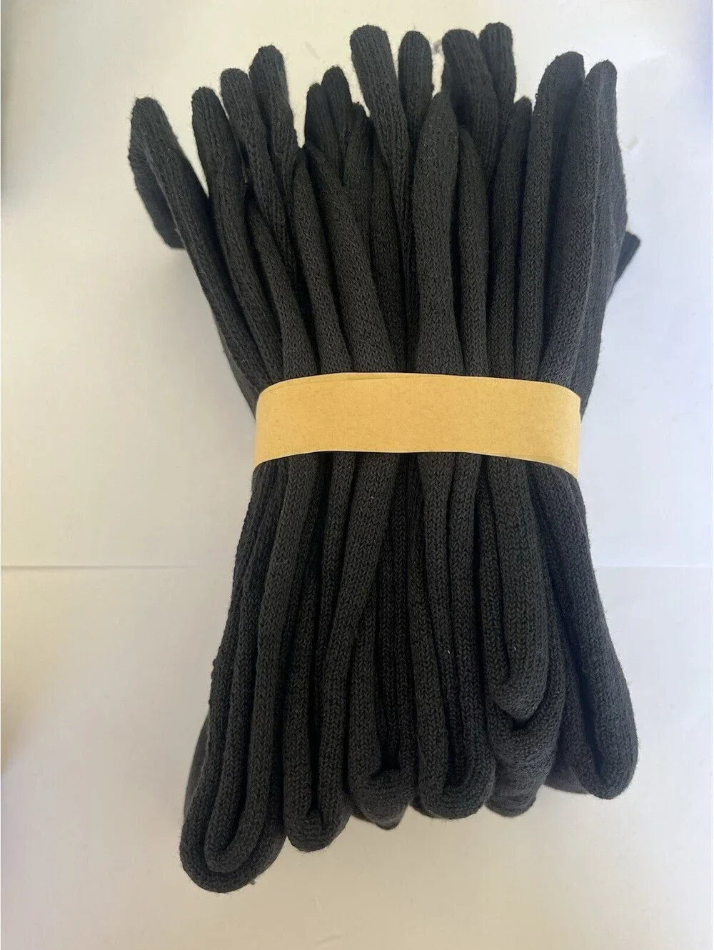 Black Work Crew Socks Men 6 Pack Everyday Socks Size 10-13 NEW